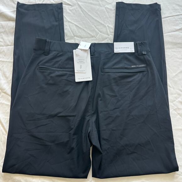 7Diamonds Black, Zuma, UV Protected, Chino Golf Pants NWT- 32x32 - Picture 2 of 11
